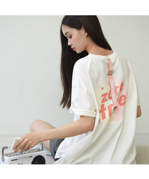 [5カラー] バックドーナツストラップ半袖Tシャツ