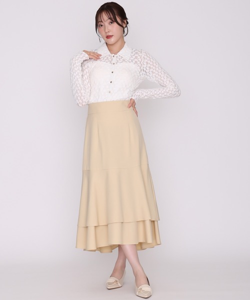 MISCH MASCH(ミッシュマッシュ)の「2026秋冬新作 カットレースポロトップス(シャツ/ブラウス・レディース・ホワイト/ブラック・フリ-)」の19枚目の写真