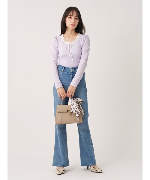 SNIDEL(スナイデル)の「スカーフパッドロックバッグ(ショルダーバッグ・レディース・ブラック/ネイビー/ベージュ・F)」の20枚目の写真