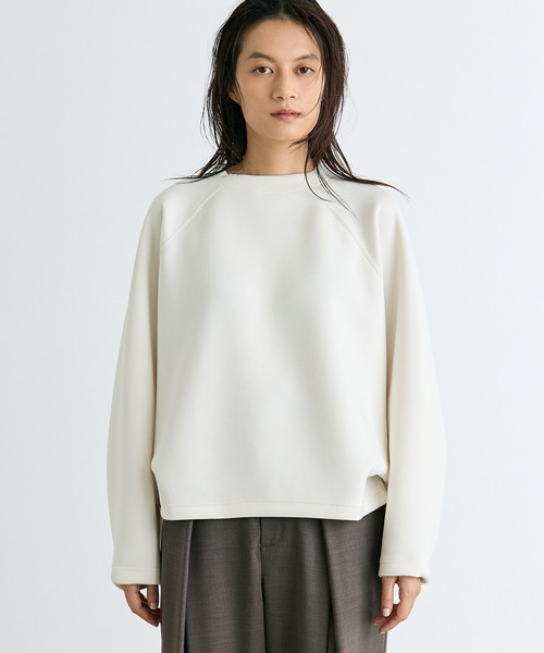 COGTHEBIGSMOKE(コグザビッグスモーク)の「【COGTHEBIGSMOKE/コグザビッグスモーク】OLIVIA TOP/ダンボールプルオーバー(Tシャツ/カットソー・レディース・オフホワイト/ブラック/グレー・1)」の21枚目の写真