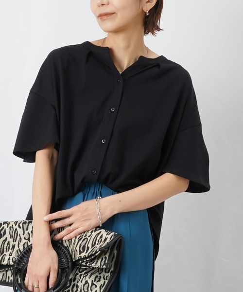 LUCA/LADY LUCK LUCA(ルカ/レディラックルカ)の「LC/LLL セミシルケットスキッパープルオーバー(Tシャツ/カットソー・レディース・ブルー/ストライプ/ブラック/レッド/カーキ・FREE)」の2枚目の写真