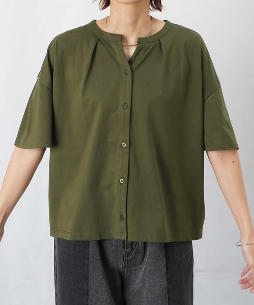 LUCA/LADY LUCK LUCA(ルカ/レディラックルカ)の「LC/LLL セミシルケットスキッパープルオーバー(Tシャツ/カットソー・レディース・ブルー/ストライプ/ブラック/レッド/カーキ・FREE)」の6枚目の写真