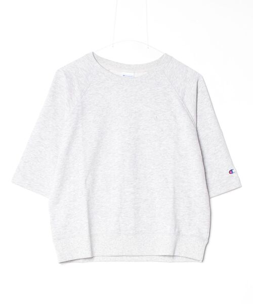 Champion(チャンピオン)の「チャンピオン Champion HALF SLEEVE SWEATSHIRT(スウェット・レディース・ライトグレー・L/M)」の1枚目の写真