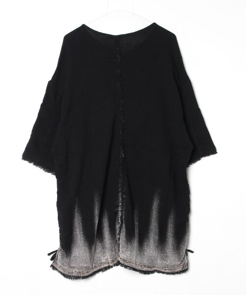 KMRii（ケムリ）の「KMRii/ケムリ/Discharged Henry Top 03（Tシャツ/カットソー・レディース・ブラック・1）」の2枚目の写真