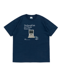 ネットスケープメモリーグラフィック半袖Tシャツ(ダークブルー)