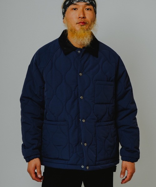 BIG MIKE(ビッグマイク)の「BIG MIKE ビッグマイク /26秋冬新作 キルティング ナイロン コーチジャケット ワークジャケット //// 102646610(カバーオール・メンズ・グリーン系その他/ブラック/ネイビー・MEDIUM/LARGE/X-LARGE)」の3枚目の写真