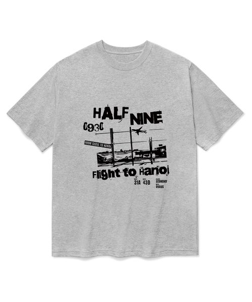 HALFNINE(ハーフナイン)の「空港 半袖Tシャツ F05BRD_HBX11077(Tシャツ/カットソー・メンズ・ブルー/ブラック/ホワイト/グレー系その他・S/M/L/XL)」の1枚目の写真