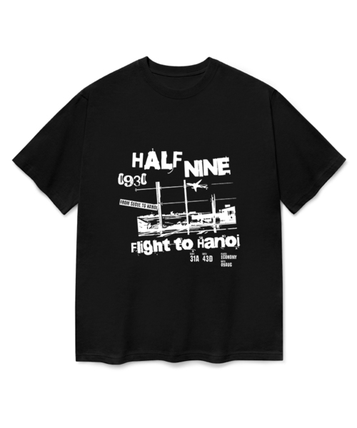 HALFNINE(ハーフナイン)の「空港 半袖Tシャツ F05BRD_HBX11077(Tシャツ/カットソー・メンズ・ブルー/ブラック/ホワイト/グレー系その他・S/M/L/XL)」の3枚目の写真