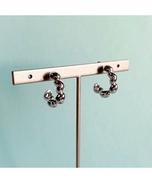 【Seolrem】メタルぷっくりハートハーフフープピアス(MA)