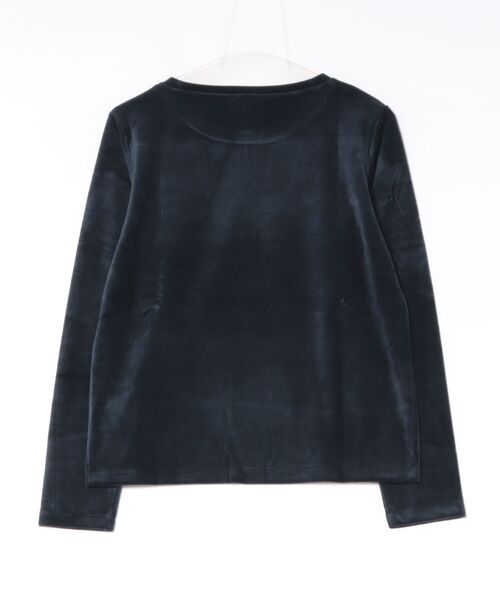 A.P.C.（アーペーセー）の「TOP NOUR（Tシャツ/カットソー・レディース・グレー/ターコイズブルー・S/L）」の3枚目の写真