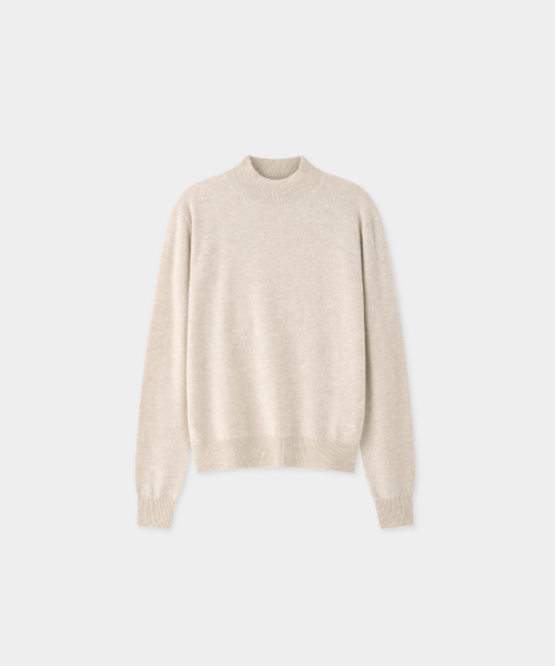 J'RIUM(ジェイリウム)の「カシミヤブレンド エッセンシャル モックネックニット オートミール(ニット/セーター・メンズ・その他・SMALL/M/L/X-LARGE)」の2枚目の写真