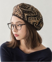 MILLION CARATS（ミリオンカラッツ）の「【頭囲58.5cm・ゴブラン調総柄】ゴブリンパターンベレー -クラシカルなペイズリー柄が映えるレディースベレー帽（ハンチング/ベレー帽）」