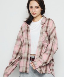 DAZE（デイズ）の「オンブレチェック オーバーサイズネルシャツ（シャツ/ブラウス）」