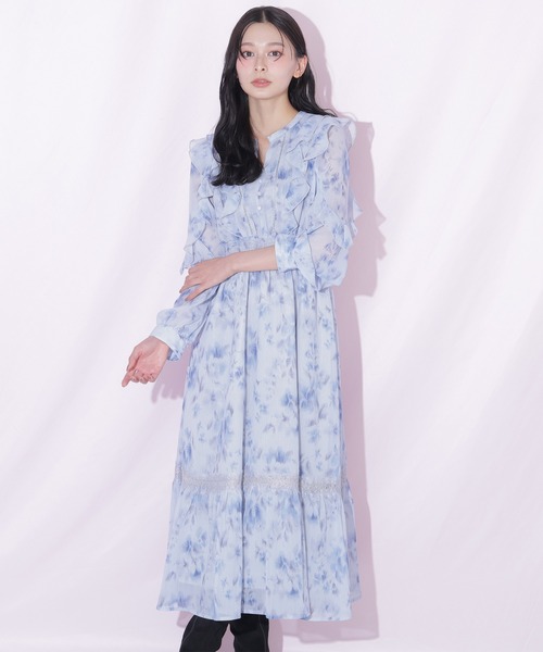 JILL by JILL STUART(ジルバイジルスチュアート)の「レース切り替えフラワーワンピース(ワンピース・レディース・ブルー系その他/レッド系その他/ピンク系その他・FREE)」の10枚目の写真