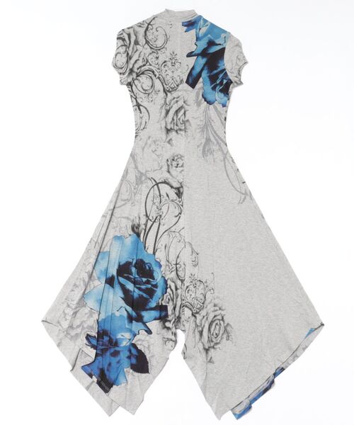 Desigual（デシグアル）の「Asymmetry floral knit dress / アシメトリーフローラルニットワンピース（ワンピース・レディース・ブラック・XS/S/M/L/XL）」の2枚目の写真