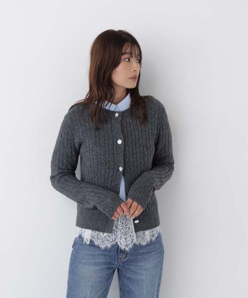 NATURAL BEAUTY BASIC（ナチュラルビューティーベーシック）の「裾レースシャツ（シャツ/ブラウス・レディース・ブルー系その他2/ベージュ系その他/ホワイト系その他・FREE）」の14枚目の写真