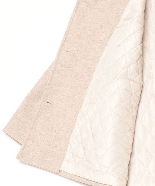 YUGA(ユーガ)の「YUGA_YGMC Korean-style Waist-Ribbon Stand-Neck Half-Coat(ノーカラーコート・レディース・オフホワイト/ベージュ/ダークグレー・FREE)」の5枚目の写真