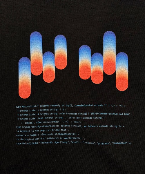 ZOZOMESSE（ゾゾメッセ）の「【HHKB × ZOZOTOWN】HAPPY CODING SWEAT（スウェット・メンズ・ブラック/ホワイト・M/S/XL/L）」の6枚目の写真