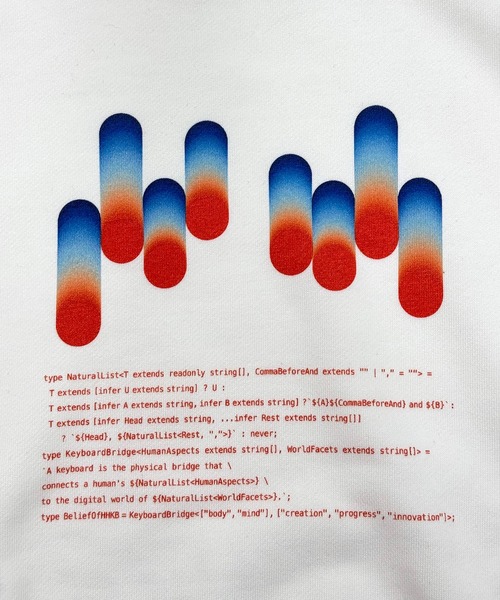 ZOZOMESSE（ゾゾメッセ）の「【HHKB × ZOZOTOWN】HAPPY CODING SWEAT（スウェット・メンズ・ブラック/ホワイト・M/S/XL/L）」の4枚目の写真