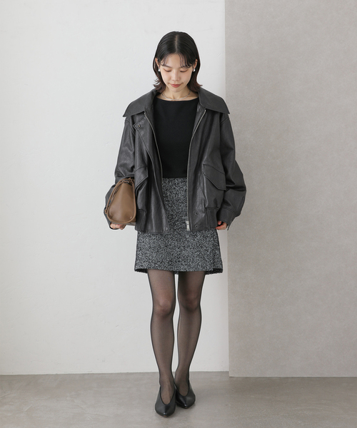 La TOTALITE（ラトータリテ）の「LVIR / ルヴィエール FAUX LEATHER ブルゾン（ブルゾン・レディース・ブラック・FREE）」の9枚目の写真