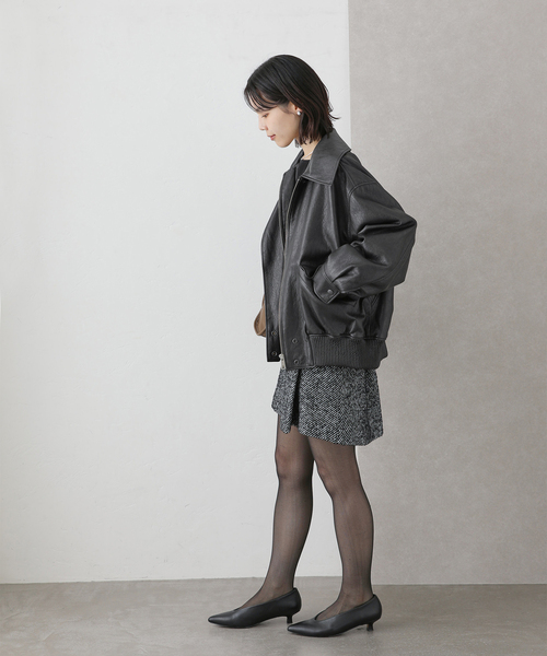 La TOTALITE（ラトータリテ）の「LVIR / ルヴィエール FAUX LEATHER ブルゾン（ブルゾン・レディース・ブラック・FREE）」の11枚目の写真