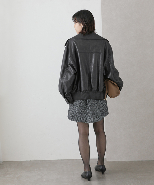 La TOTALITE（ラトータリテ）の「LVIR / ルヴィエール FAUX LEATHER ブルゾン（ブルゾン・レディース・ブラック・FREE）」の13枚目の写真