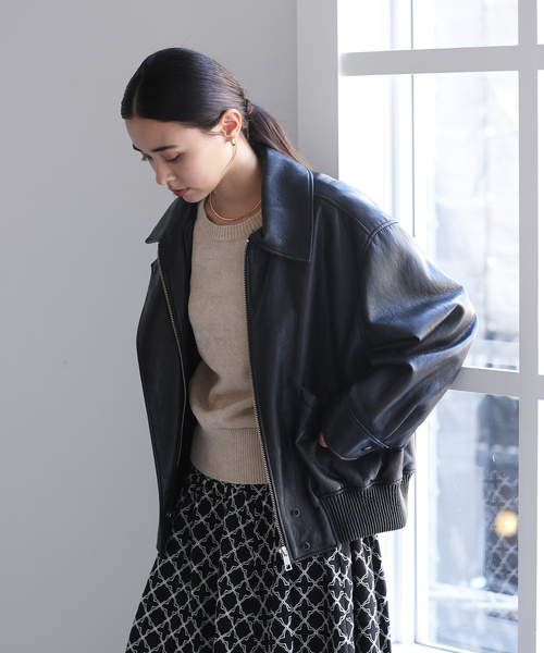La TOTALITE（ラトータリテ）の「LVIR / ルヴィエール FAUX LEATHER ブルゾン（ブルゾン・レディース・ブラック・FREE）」の2枚目の写真