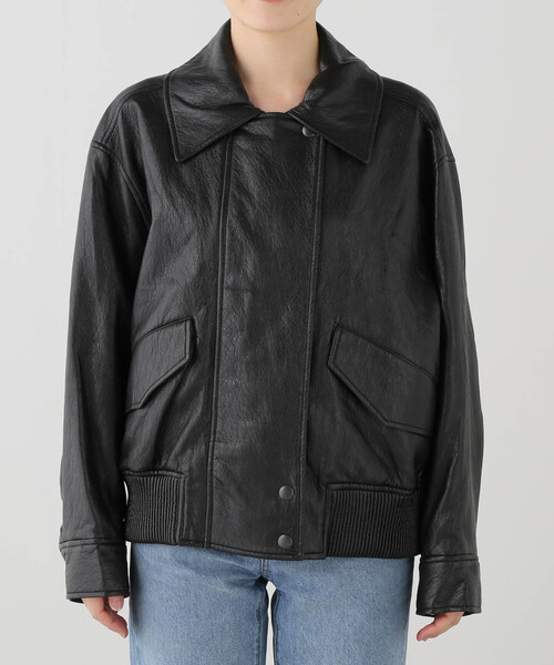 La TOTALITE（ラトータリテ）の「LVIR / ルヴィエール FAUX LEATHER ブルゾン（ブルゾン・レディース・ブラック・FREE）」の6枚目の写真