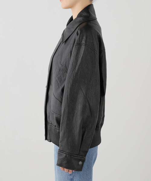La TOTALITE（ラトータリテ）の「LVIR / ルヴィエール FAUX LEATHER ブルゾン（ブルゾン・レディース・ブラック・FREE）」の7枚目の写真