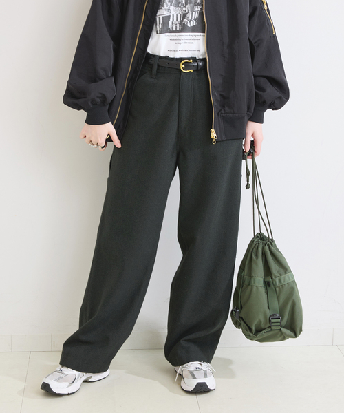 B.C STOCK(ベーセーストック)の「手洗い可 / ツイードイージーペインターパンツ(その他パンツ・レディース・ブラウン/スミクロ・SMALL/MEDIUM)」の8枚目の写真