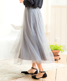 Re:EDIT | ロング丈ダブルチュールボリュームスカート＜2016 SS春夏新作＞[Re:EDIT/リエディ](スカート)
