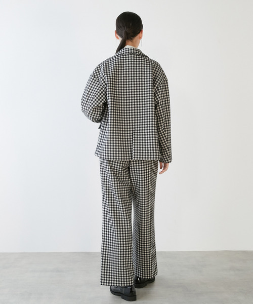 LOGEMENT DE CLAIRE(ロジュモンドクレール)の「【LOURMARIN】ダブルブレストジャケット(その他アウター・レディース・ライトグレー/ホワイト×ブラック/ブラウン系その他/チャコールグレー・FREE)」の17枚目の写真
