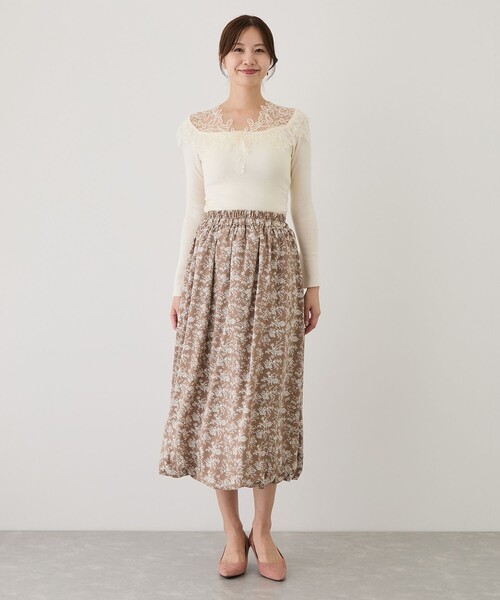 Jayro(ジャイロ)の「花柄バルーンスカート(スカート・レディース・ベージュ/ブラック系その他/ブルー系その他4・M)」の15枚目の写真