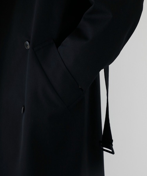 CITY TOKYO(シティトウキョウ)の「【CITY TOKYO/シティートーキョー】Wool gabardine トレンチコート(トレンチコート・メンズ・ブラック/ベージュ・1/2)」の8枚目の写真