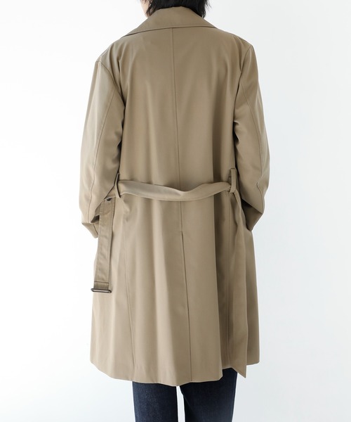 CITY TOKYO(シティトウキョウ)の「【CITY TOKYO/シティートーキョー】Wool gabardine トレンチコート(トレンチコート・メンズ・ブラック/ベージュ・1/2)」の14枚目の写真