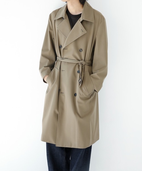 CITY TOKYO(シティトウキョウ)の「【CITY TOKYO/シティートーキョー】Wool gabardine トレンチコート(トレンチコート・メンズ・ブラック/ベージュ・1/2)」の15枚目の写真