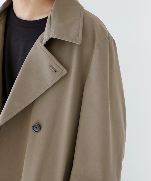 CITY TOKYO(シティトウキョウ)の「【CITY TOKYO/シティートーキョー】Wool gabardine トレンチコート(トレンチコート・メンズ・ブラック/ベージュ・1/2)」の16枚目の写真