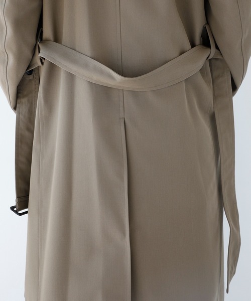CITY TOKYO(シティトウキョウ)の「【CITY TOKYO/シティートーキョー】Wool gabardine トレンチコート(トレンチコート・メンズ・ブラック/ベージュ・1/2)」の19枚目の写真