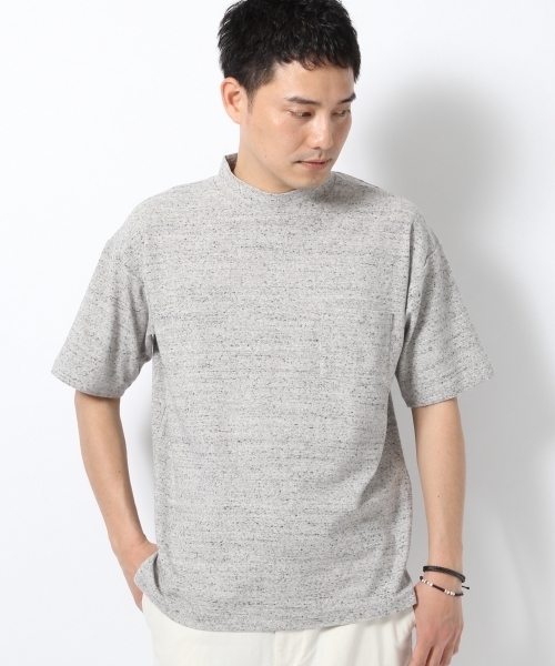 GLOBAL WORK(グローバルワーク)の「サカリバモックネック5分袖TEE/721428(Tシャツ/カットソー・メンズ・グレー/ブラック/ホワイト・LARGE/X-LARGE/MEDIUM/SMALL)」の1枚目の写真