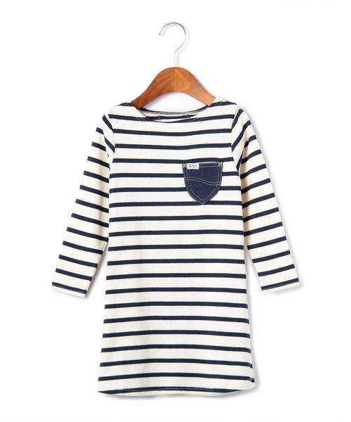 Lee(リー)の「【KIDS】LEE(リー) ボーダーワンピース○(ワンピース・キッズ・レッド/ネイビー・100cm/110cm/120cm/130cm)」の6枚目の写真