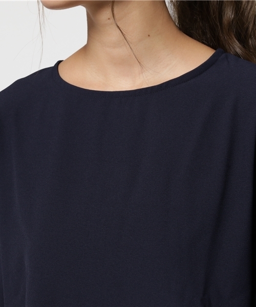 earth music&ecology（アースミュージックアンドエコロジー）の「【2016Autumn】ラッフルスリーブバックリボンプルオーバー（Tシャツ/カットソー・レディース・ネイビー/ダークグリーン/バーガンディー/キャメル・FREE）」の8枚目の写真