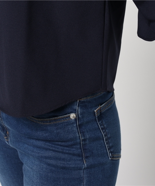 earth music&ecology（アースミュージックアンドエコロジー）の「【2016Autumn】ラッフルスリーブバックリボンプルオーバー（Tシャツ/カットソー・レディース・ネイビー/ダークグリーン/バーガンディー/キャメル・FREE）」の11枚目の写真