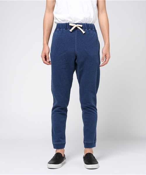 ALDIES（アールディーズ）の「Narrown Indigo Pants インディゴスウェット ナロー イージーパンツ（その他パンツ・メンズ・ネイビー/ライトブルー・SMALL/MEDIUM/LARGE）」の5枚目の写真