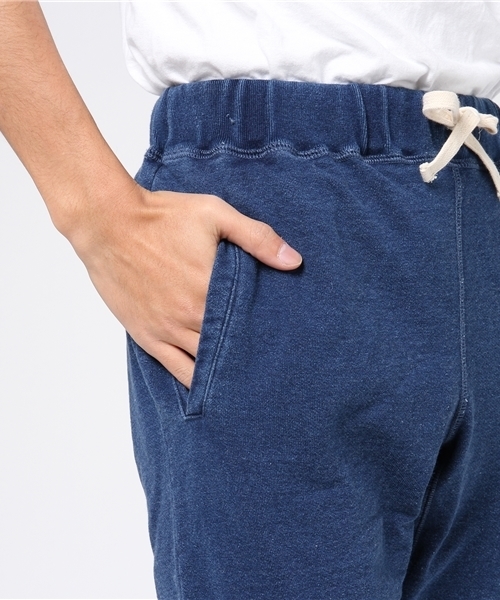 ALDIES（アールディーズ）の「Narrown Indigo Pants インディゴスウェット ナロー イージーパンツ（その他パンツ・メンズ・ネイビー/ライトブルー・SMALL/MEDIUM/LARGE）」の8枚目の写真