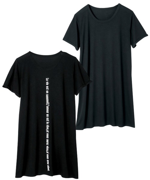 RANAN(ラナン)の「ロング丈プリントゆるTシャツ(Tシャツ/カットソー・レディース・ブラック/カーキ/ブラック系その他/グレー/ホワイト/オフホワイト/チャコールグレー/ホワイト系その他/ホワイト系その他2/ブラック系その他2/ホワイト系その他4/ホワイト系その他3/ブラック系その他4/ブラック系その他3/ホワイト系その他5/ブラック系その他5/グレー系その他2/グレー系その他/ホワイト系その他6/ブラック系その他6・LARGE/MEDIUM/XX-LARGE/X-LARGE)」の12枚目の写真