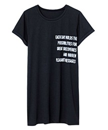 ロング丈プリントゆるTシャツ