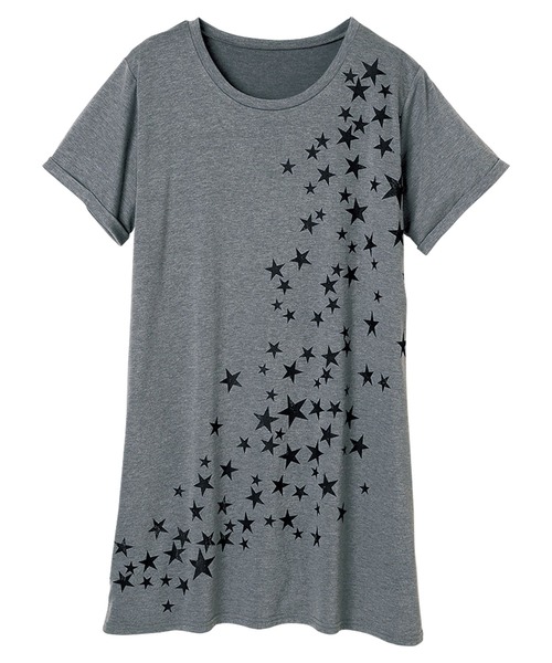 RANAN(ラナン)の「ロング丈プリントゆるTシャツ(Tシャツ/カットソー・レディース・ブラック/カーキ/ブラック系その他/グレー/ホワイト/オフホワイト/チャコールグレー/ホワイト系その他/ホワイト系その他2/ブラック系その他2/ホワイト系その他4/ホワイト系その他3/ブラック系その他4/ブラック系その他3/ホワイト系その他5/ブラック系その他5/グレー系その他2/グレー系その他/ホワイト系その他6/ブラック系その他6・LARGE/MEDIUM/XX-LARGE/X-LARGE)」の19枚目の写真