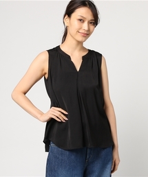 NATURAL BEAUTY BASIC | サテンスキッパーノースリーブブラウス(シャツ/ブラウス)