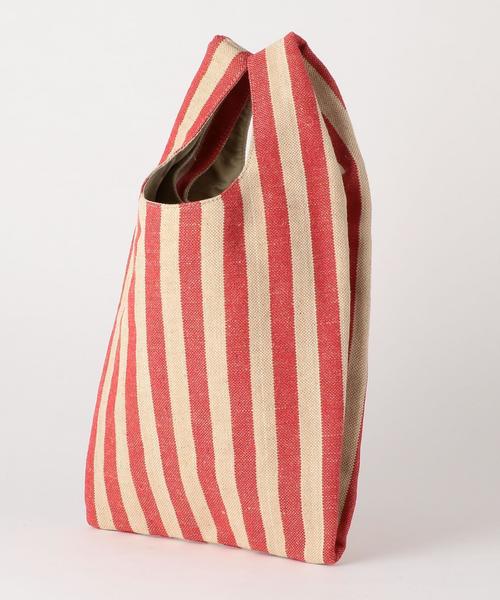 BEAUTY&YOUTH UNITED ARROWS（ビューティーアンドユースユナイテッドアローズ）の「BY ストライプショッピングバッグ ◆（トートバッグ・レディース・ブラック/ベージュ/レッド・FREE）」の5枚目の写真