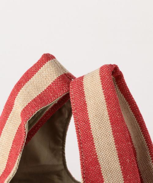 BEAUTY&YOUTH UNITED ARROWS（ビューティーアンドユースユナイテッドアローズ）の「BY ストライプショッピングバッグ ◆（トートバッグ・レディース・ブラック/ベージュ/レッド・FREE）」の8枚目の写真